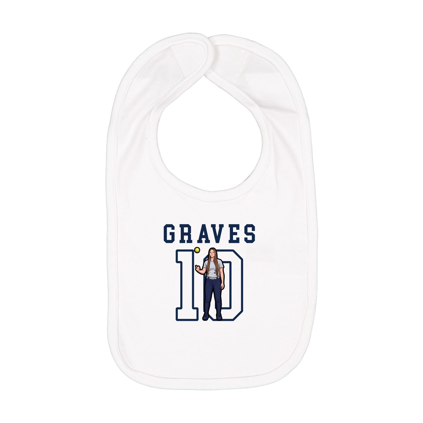 Infant Bib — Shirsey in White