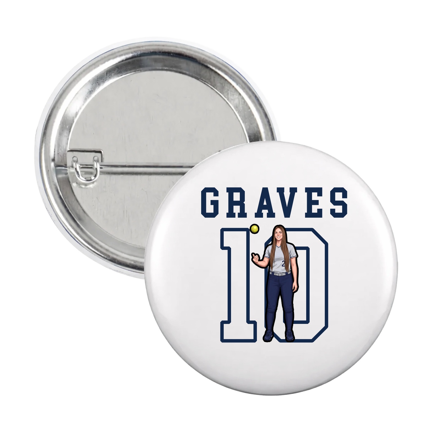 Game Day Button — Shirsey in White