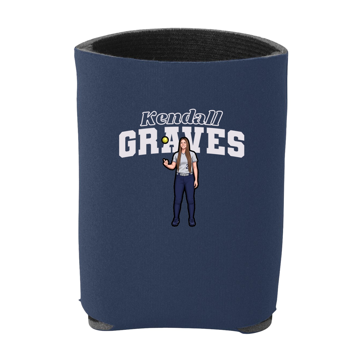 Can Holder — Name Arch in Navy