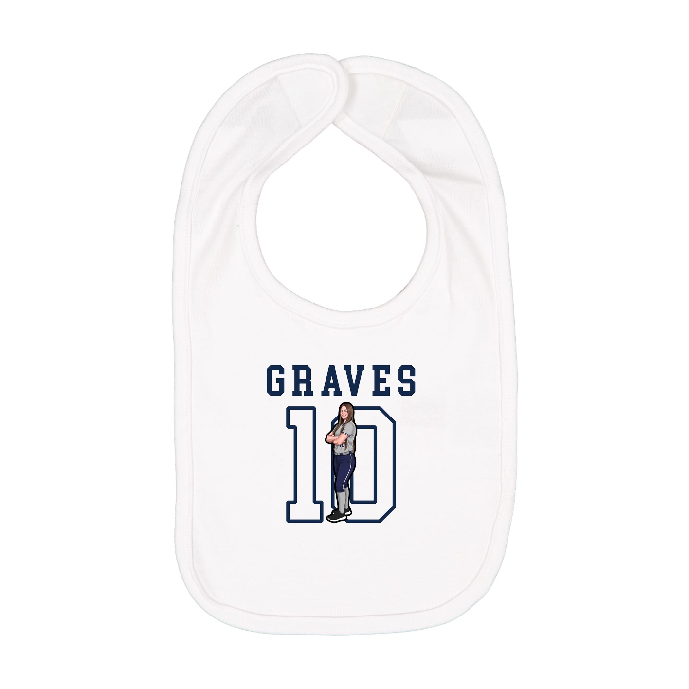 Infant Bib — Shirsey in White