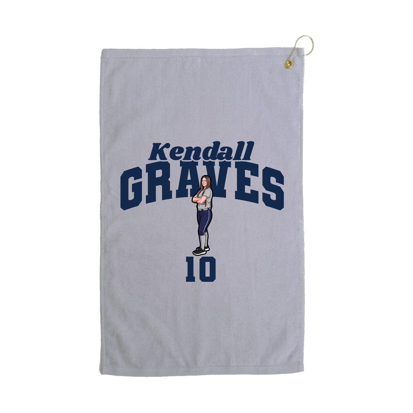 Golf Towel — Signature Arch in Grey