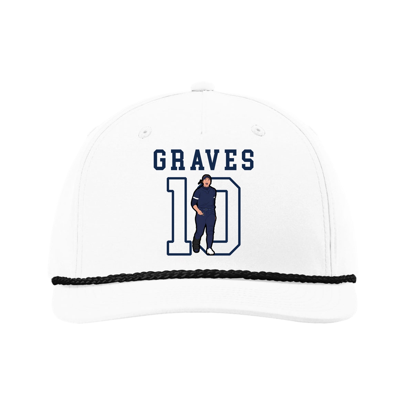 Five-Panel Classic Rope Cap — Shirsey in White