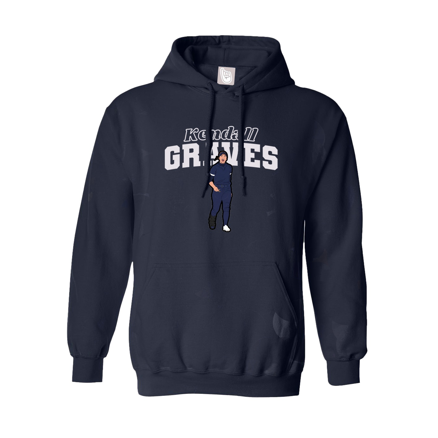 Hoodie — Name Arch in Navy
