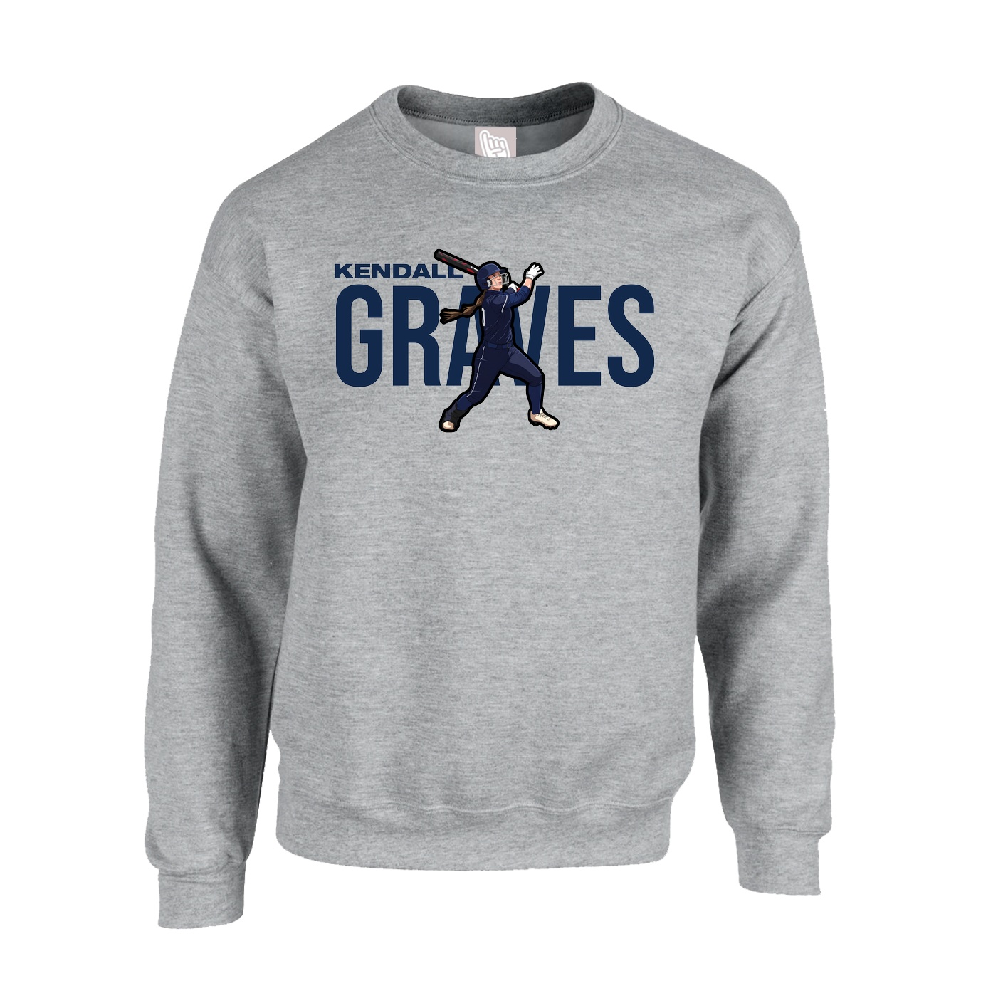Fleece Crew — Player Name in Grey