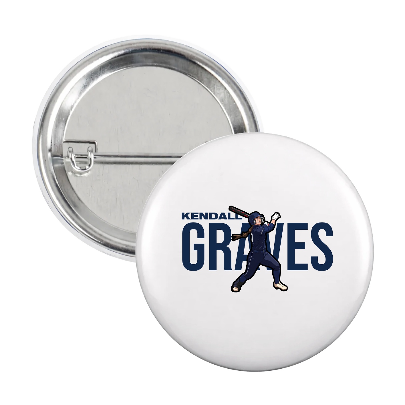 Game Day Button — Player Name in White