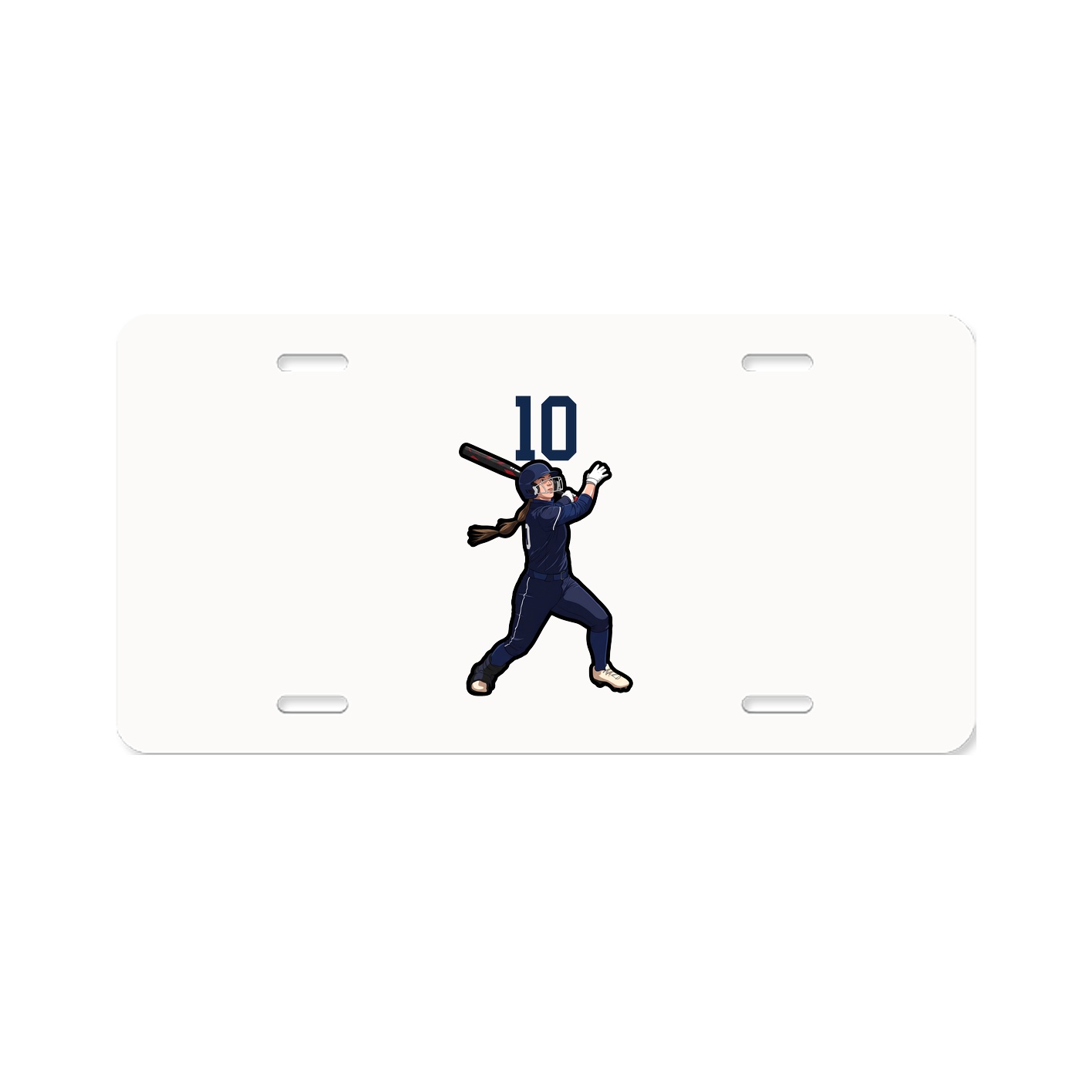 License Plate — Number Top in Classic