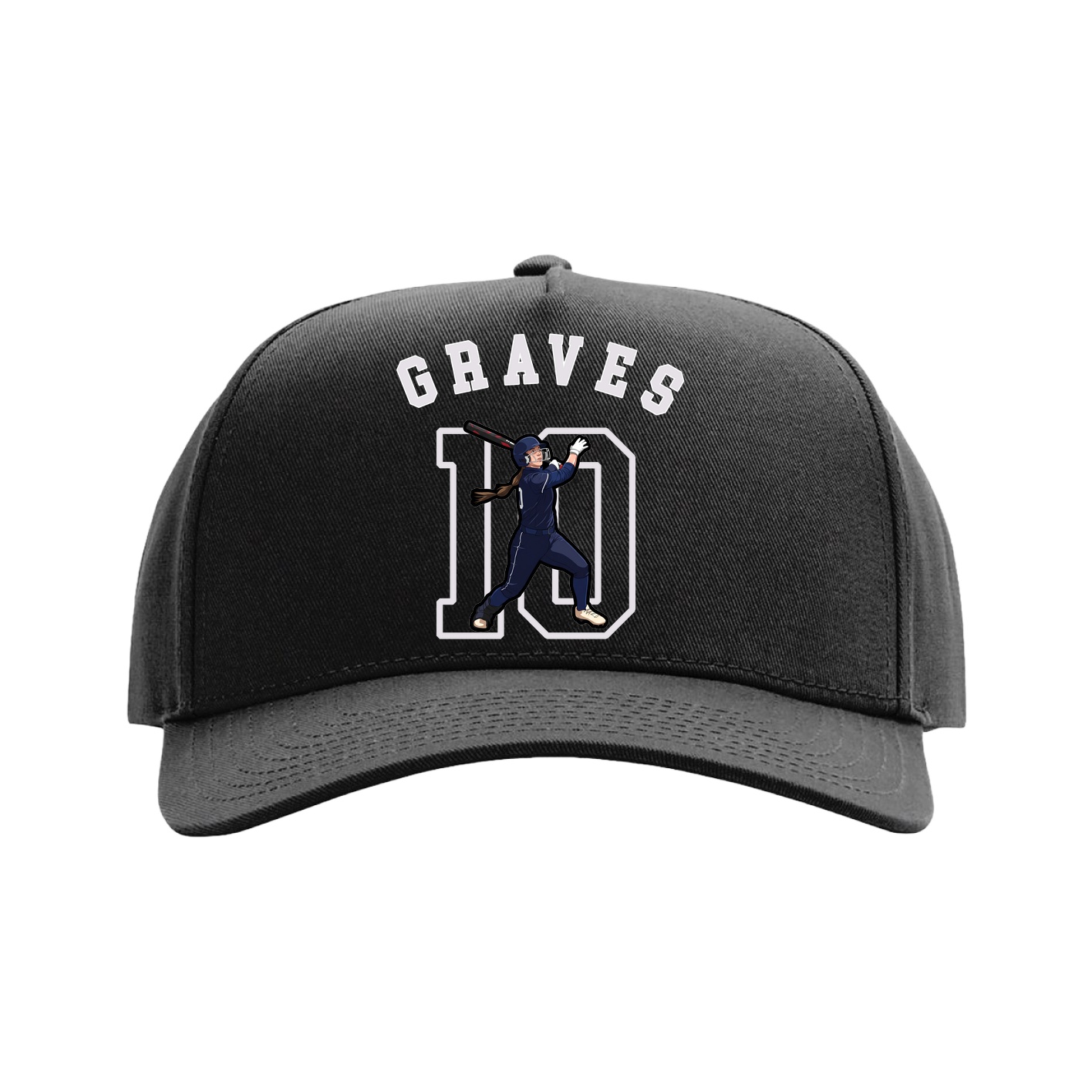 Full Fabric Five-Panel Champ Cap — Shirsey Arch in Black