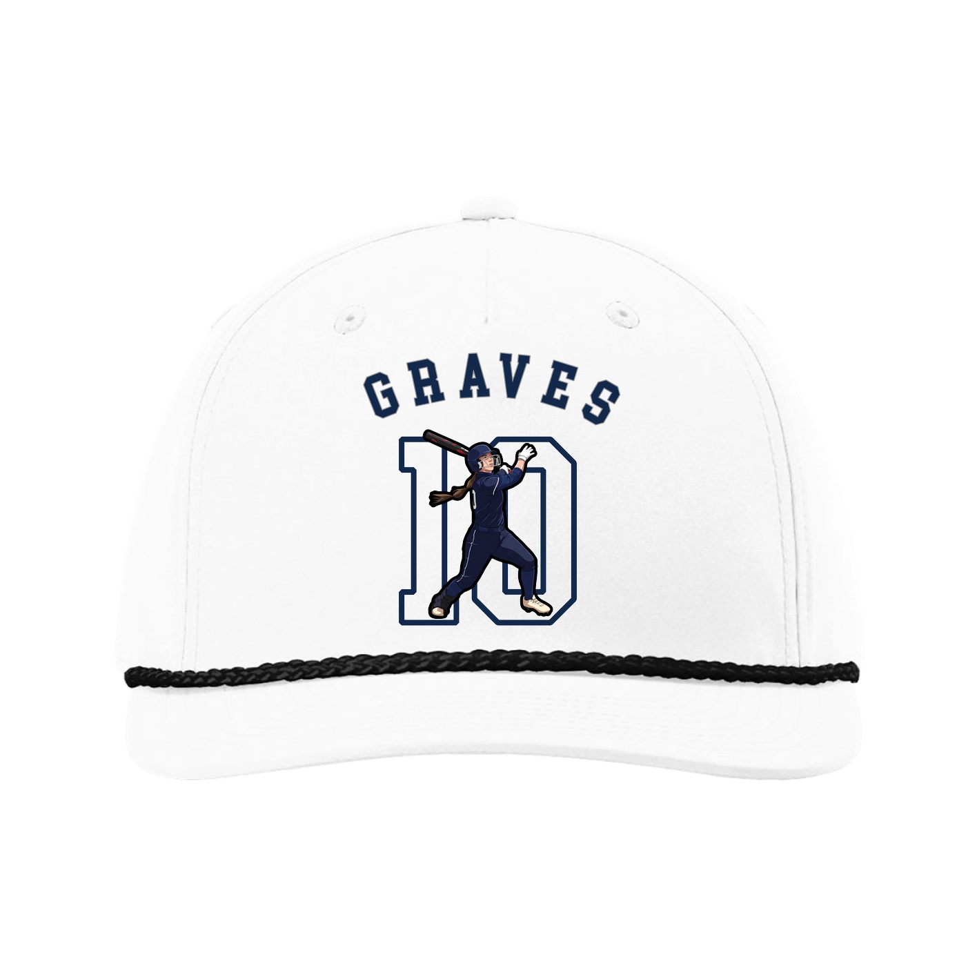 Five-Panel Classic Rope Cap — Shirsey Arch in White