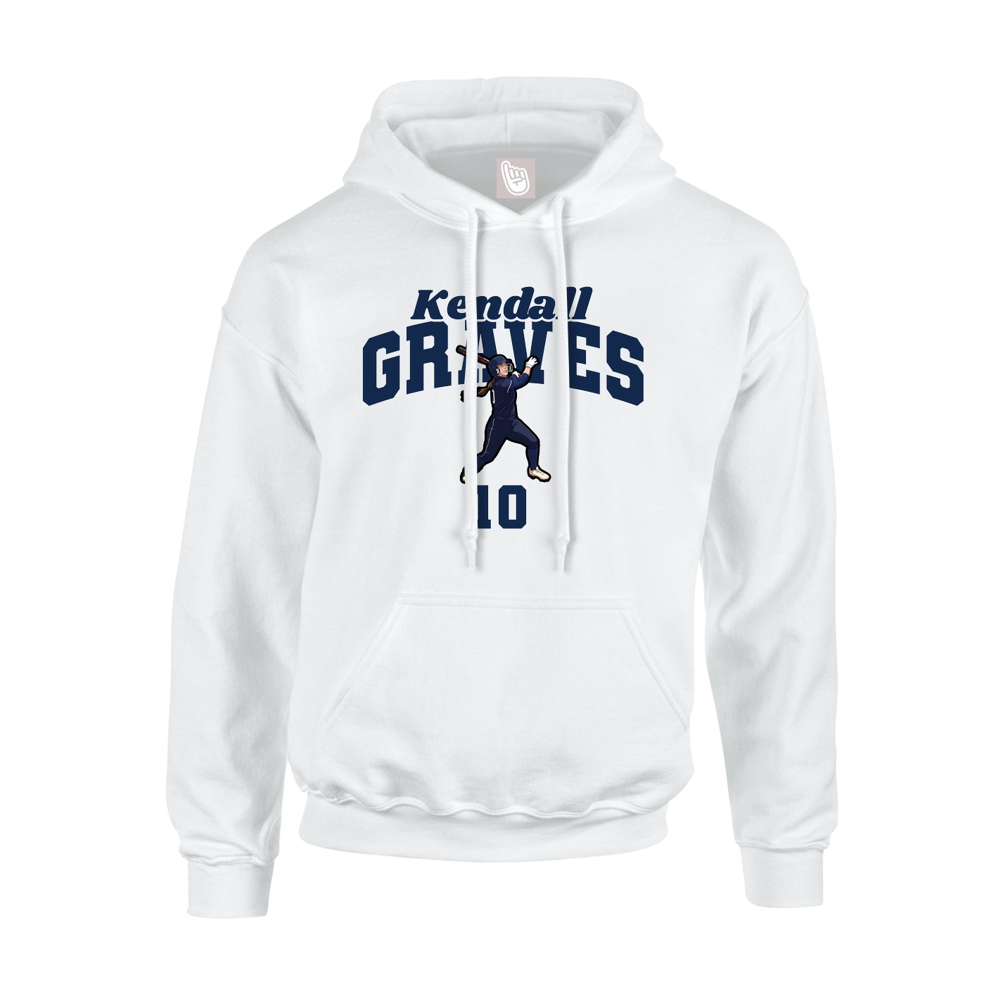 Hoodie — Signature Arch in White