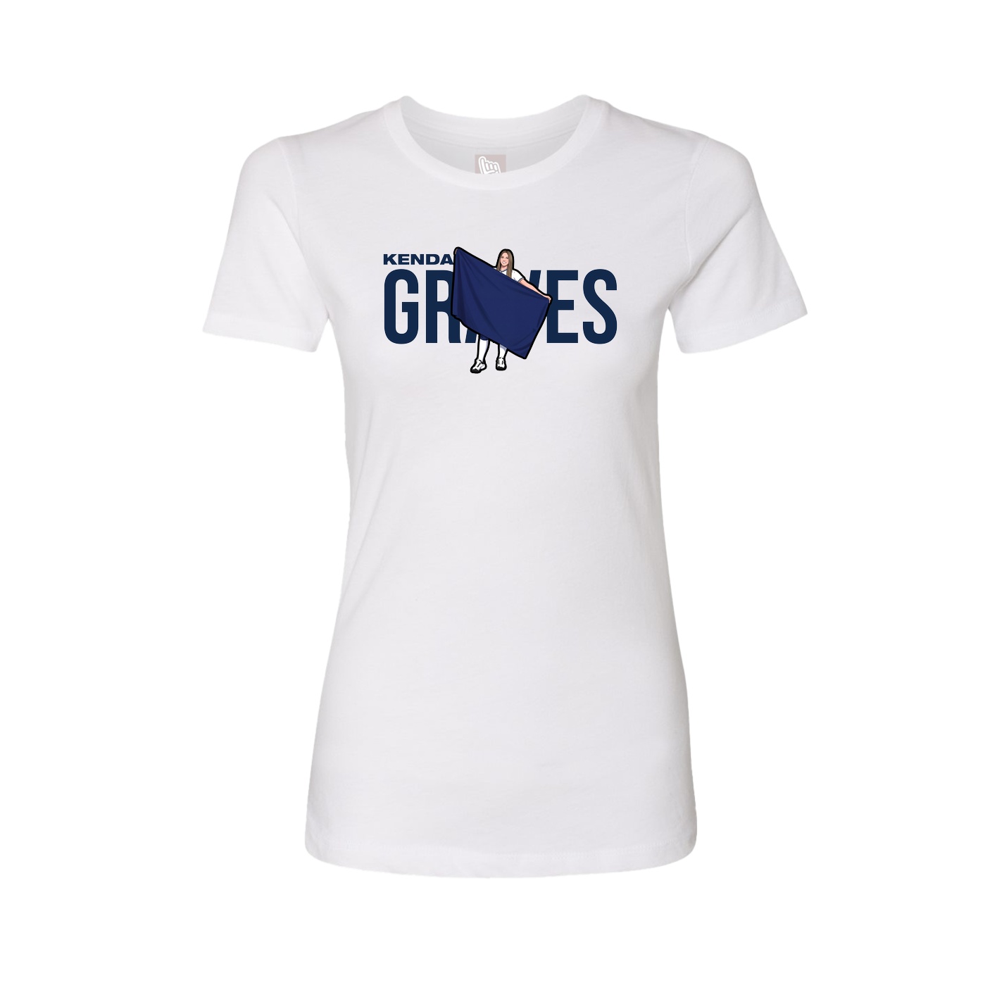 Fitted Women's Tee — Player Name in White