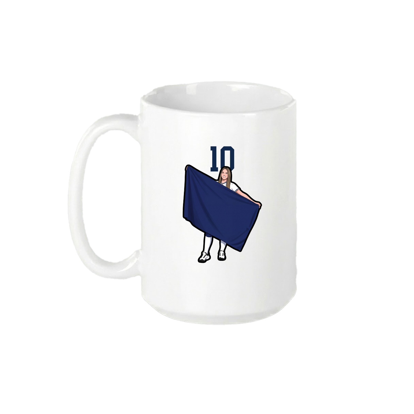 15oz Coffee Mug — Number Top in White