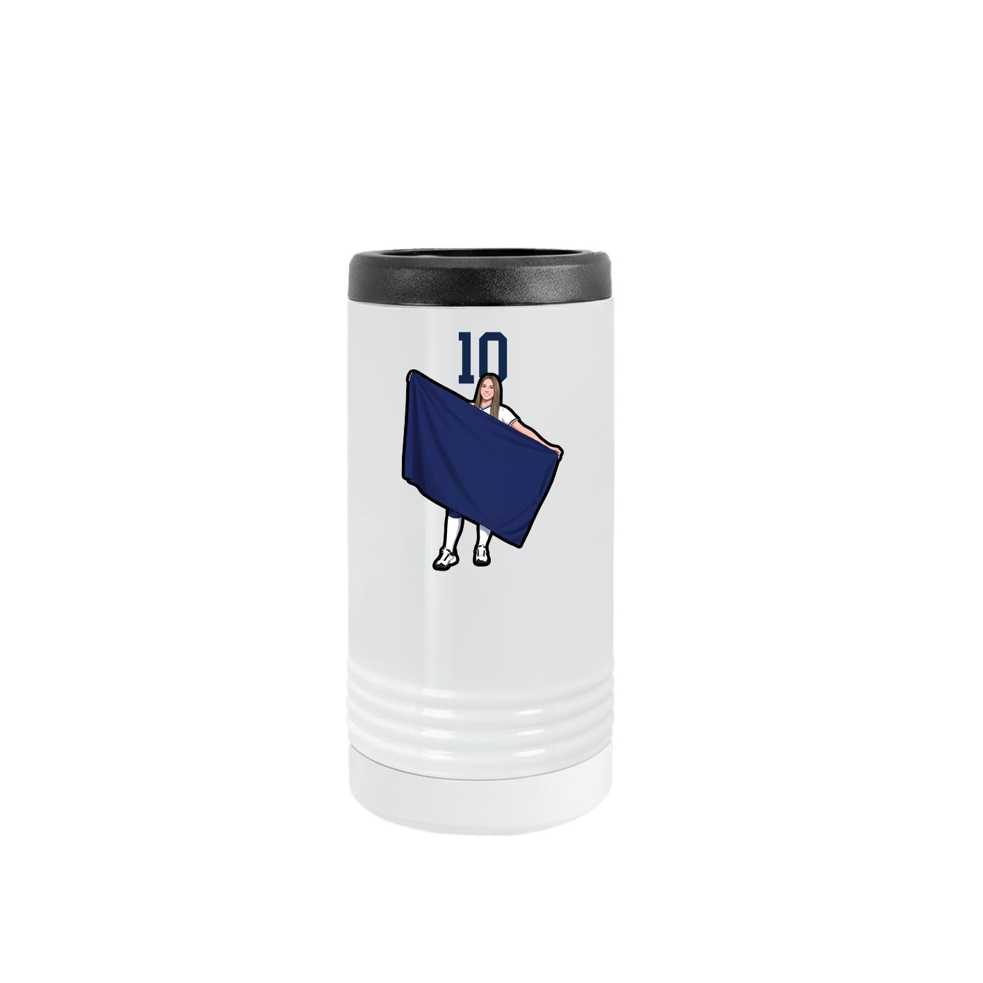 Slim Beverage Holder — Number Top in White