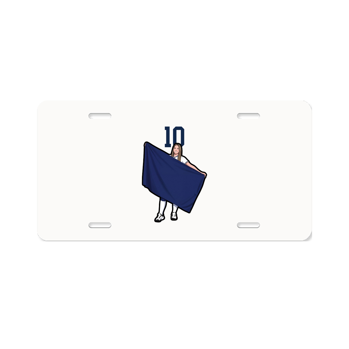 License Plate — Number Top in Classic