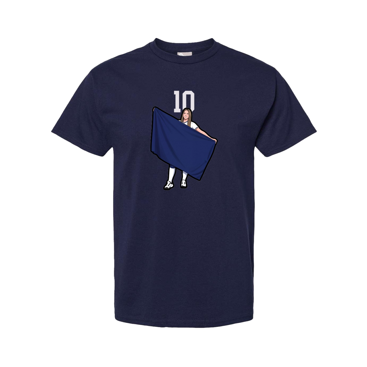 Youth Tee — Number Top in Navy