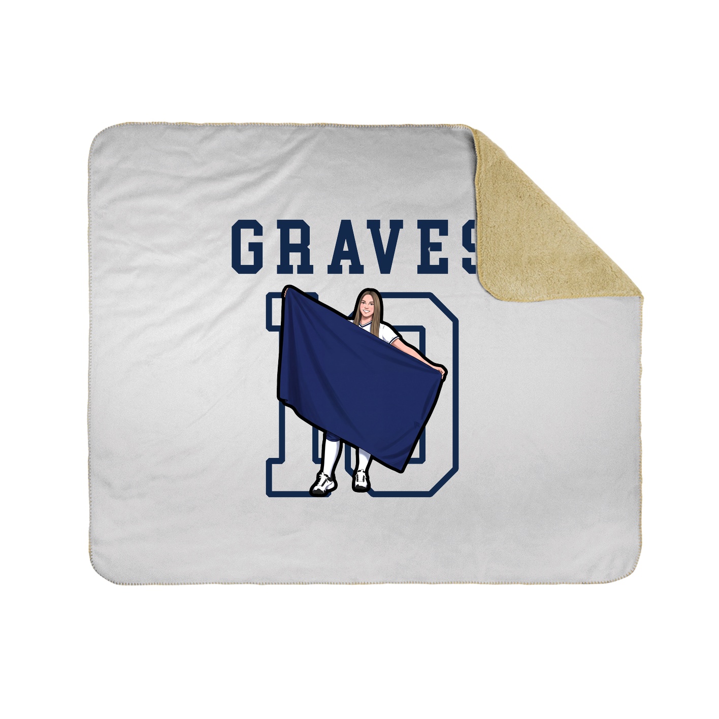 Throw Blanket — Shirsey in White