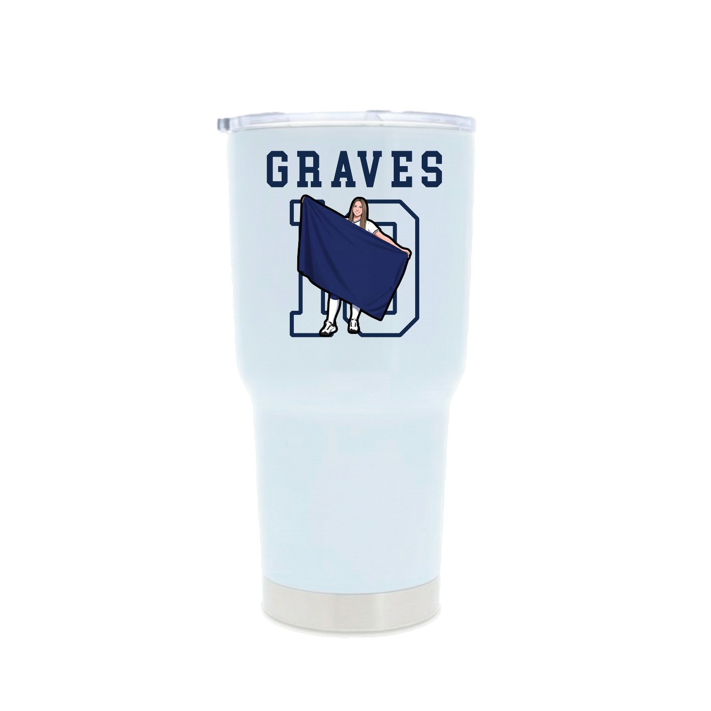 30oz Stainless Steel Tumbler — Shirsey in White