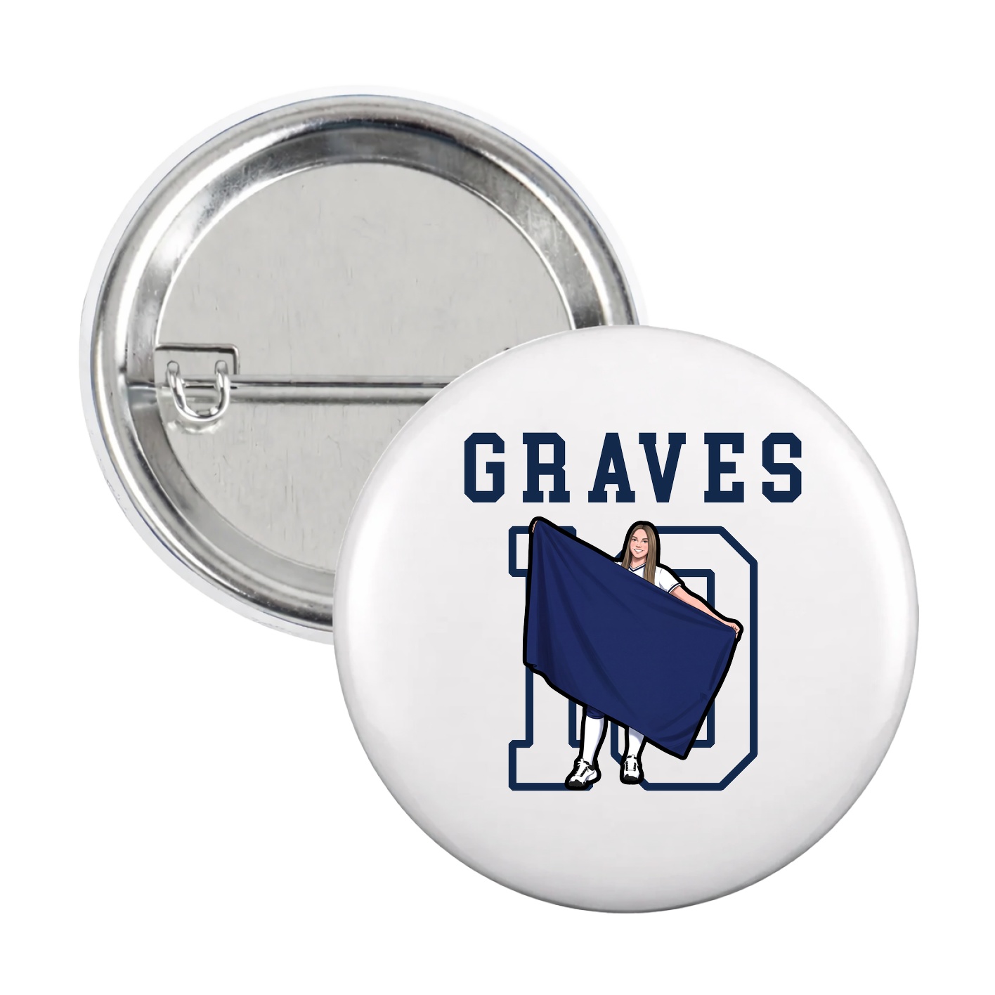 Game Day Button — Shirsey in White