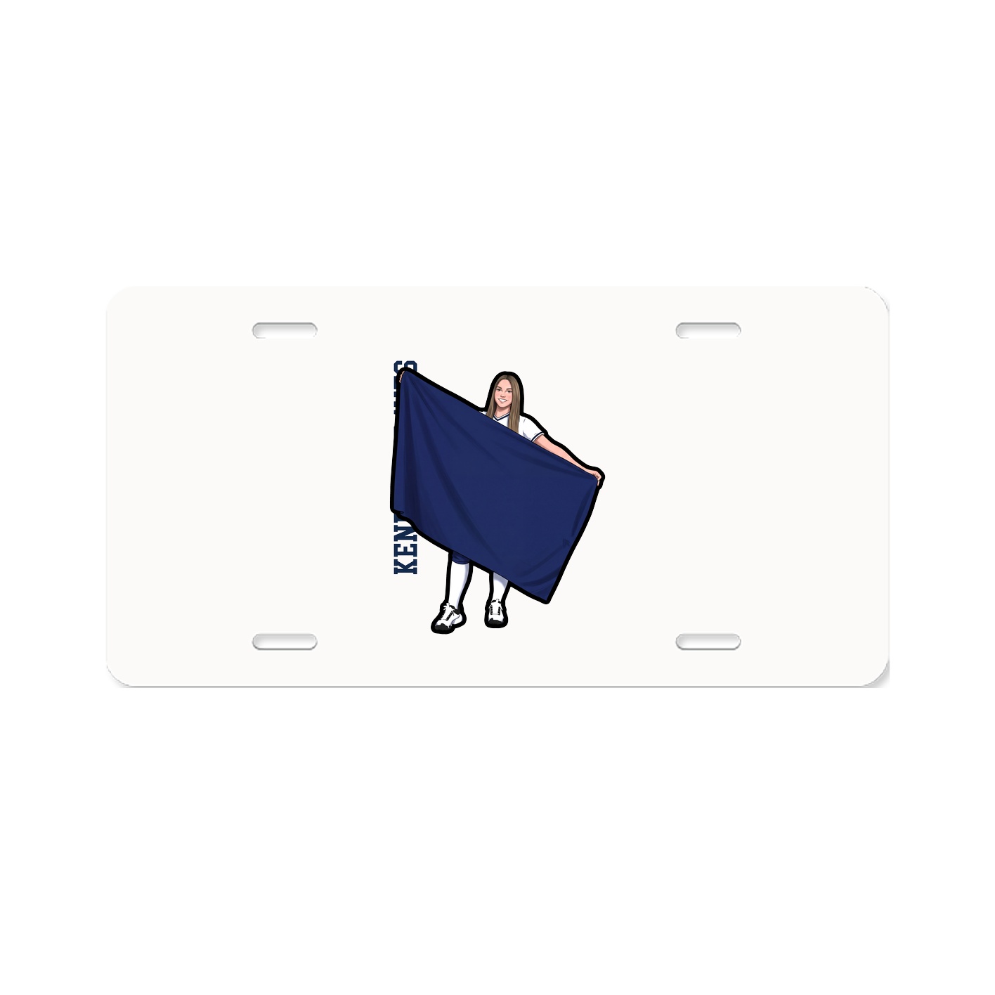 License Plate — Name Vertical in Classic