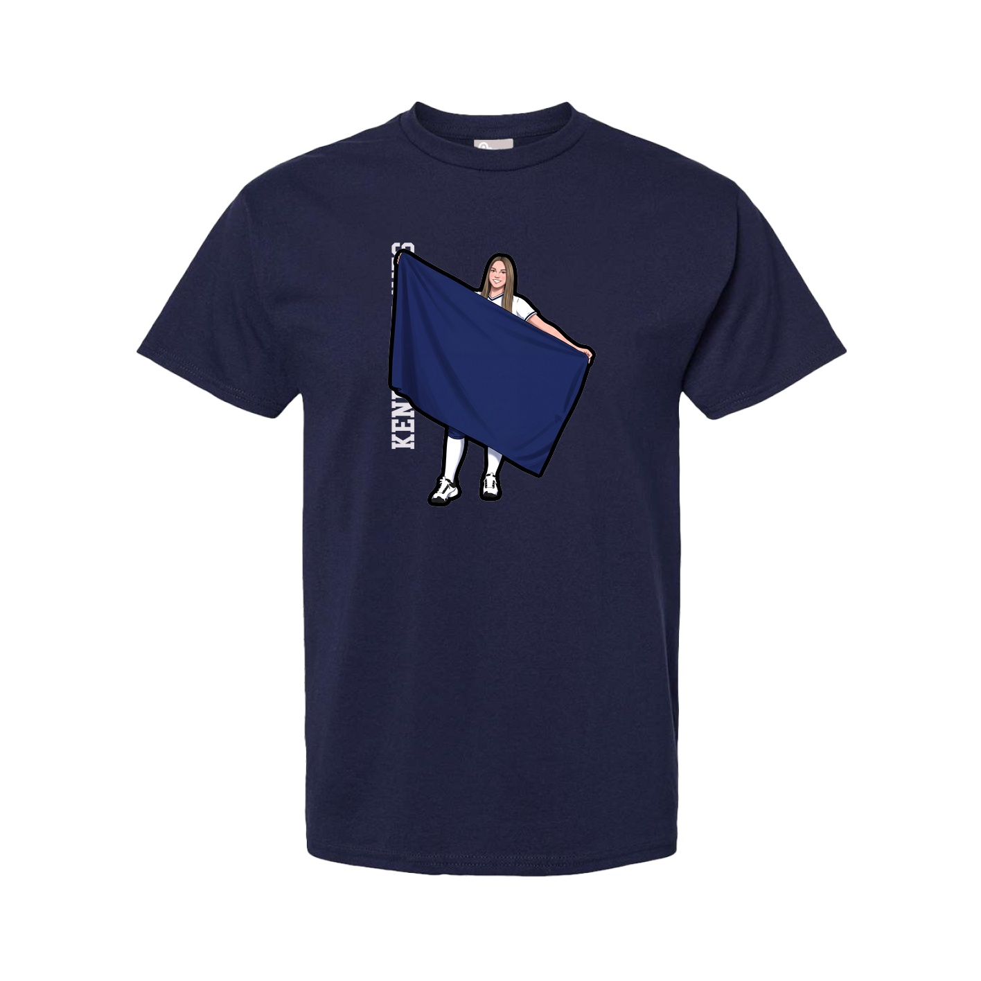 Tee — Name Vertical in Navy