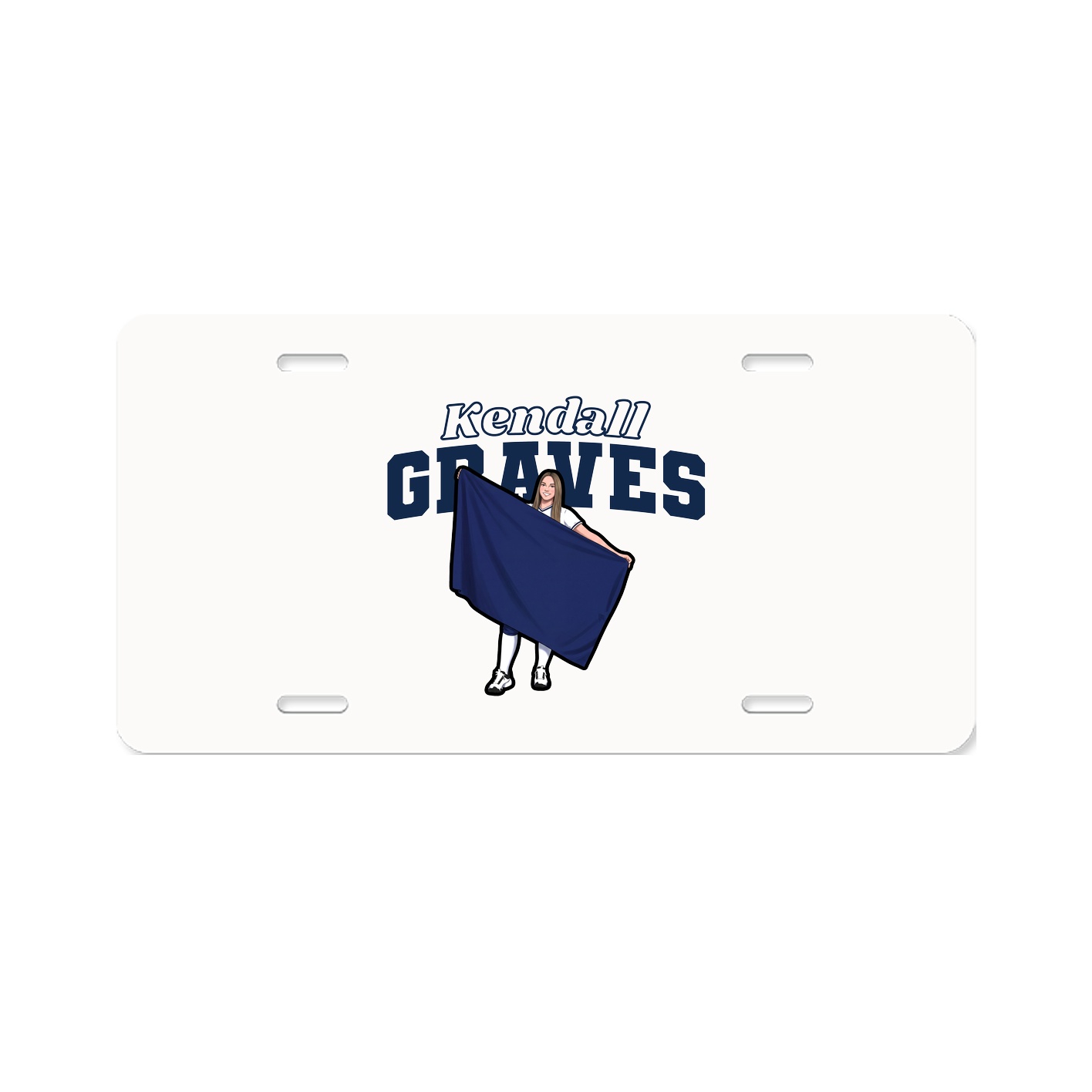 License Plate — Name Arch in Classic