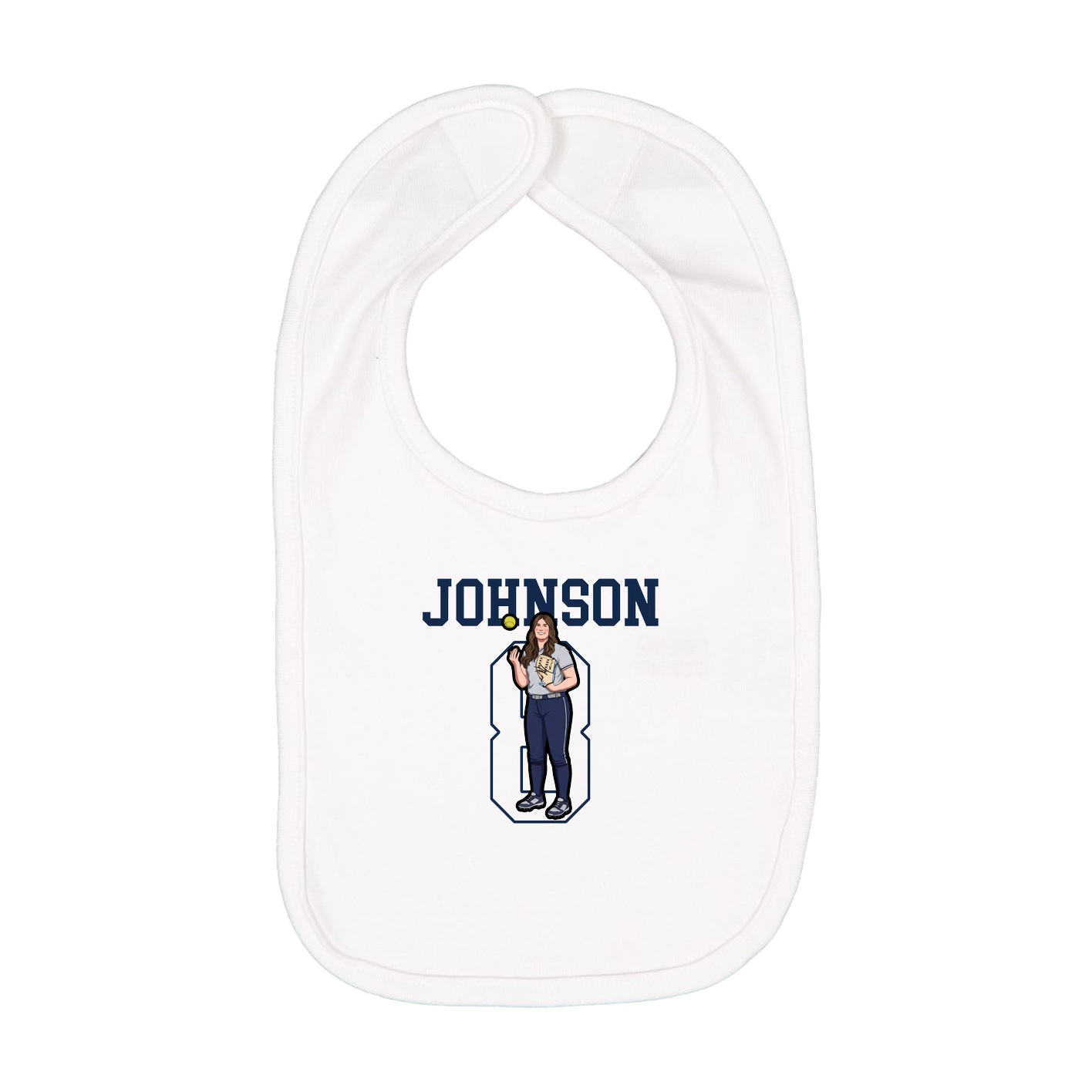 Infant Bib — Shirsey in White