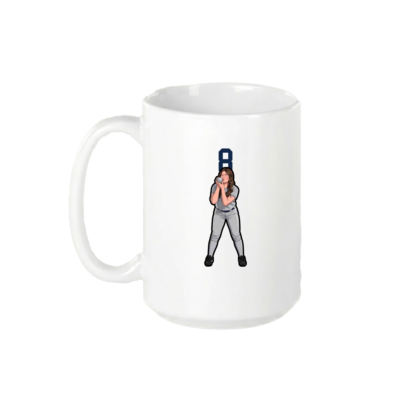 15oz Coffee Mug — Number Top in White