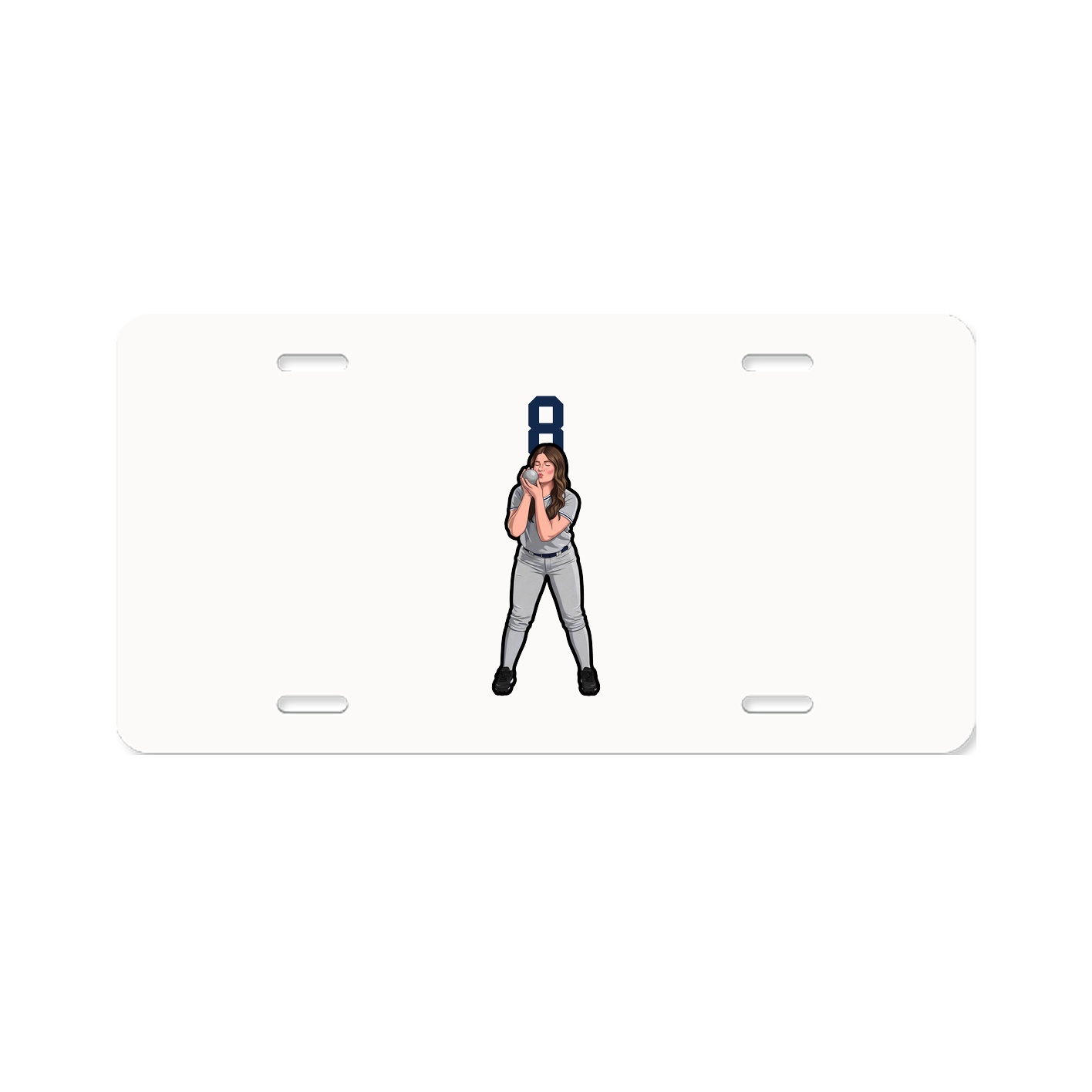 License Plate — Number Top in Classic