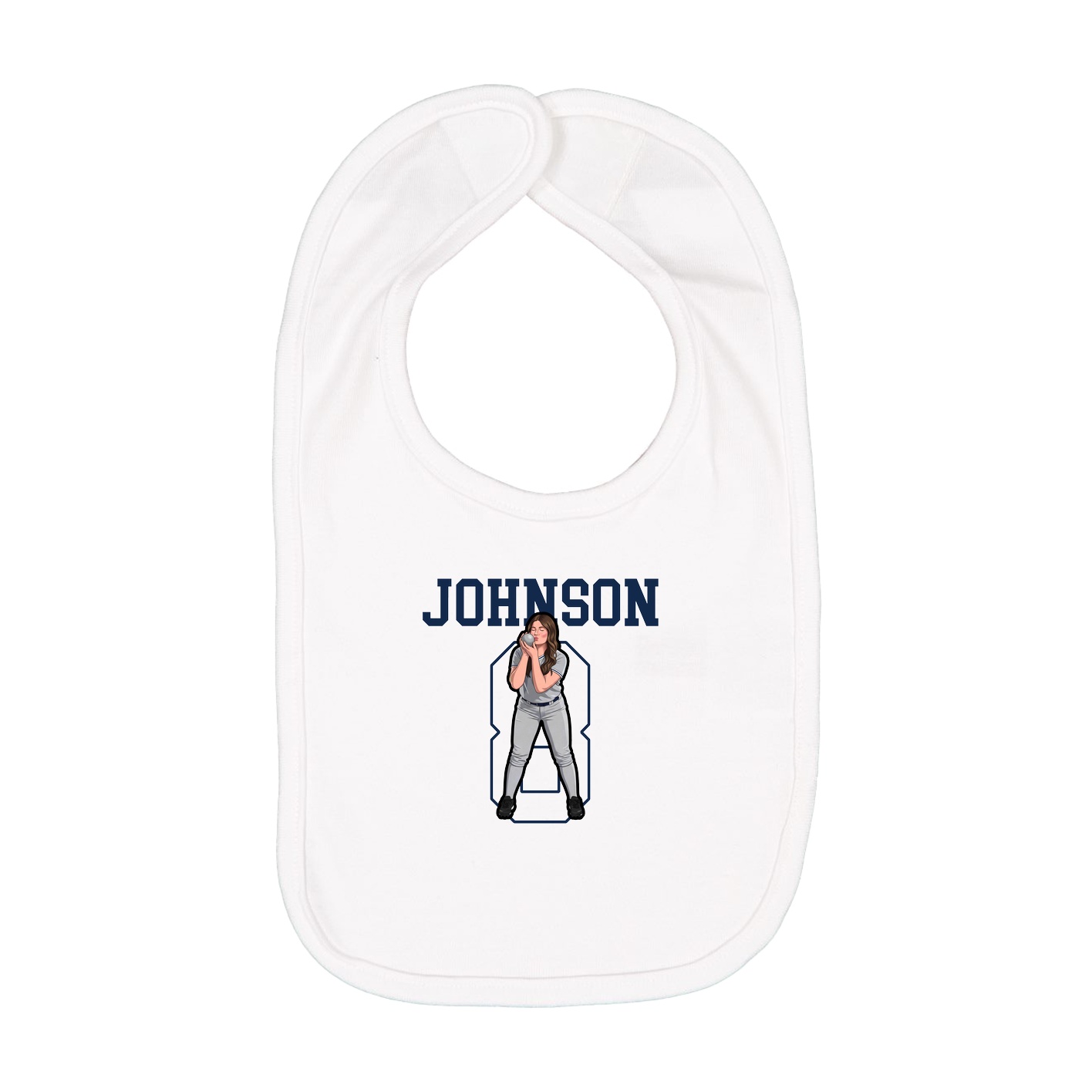 Infant Bib — Shirsey in White