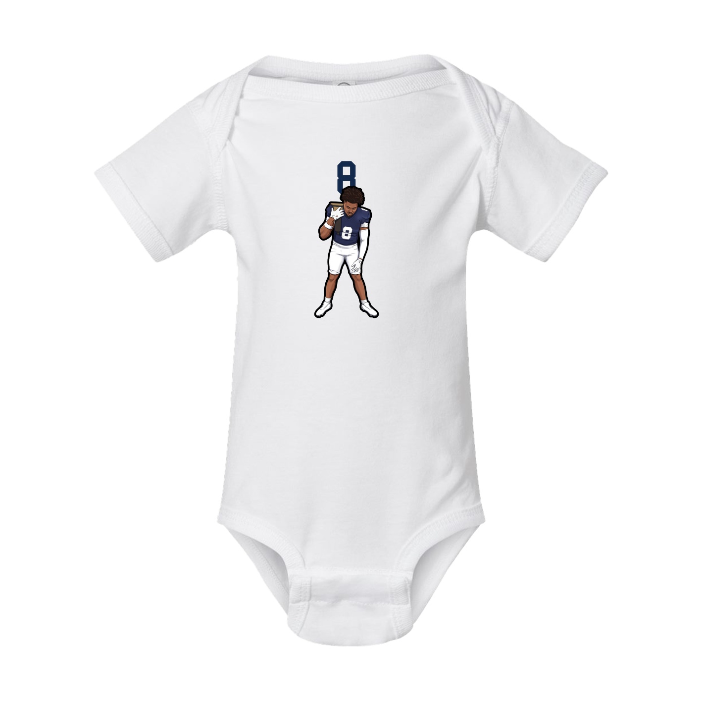 Baby Onesie — Number Top in White