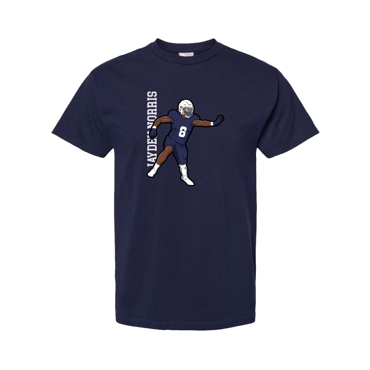 Youth Tee — Name Vertical in Navy