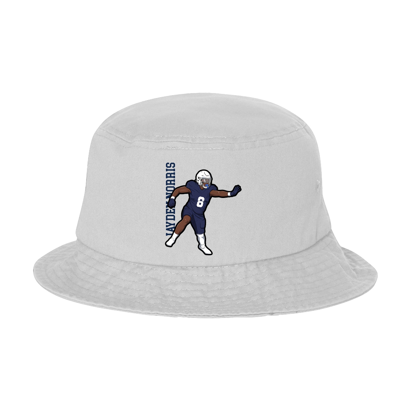 Bucket Cap — Name Vertical in White