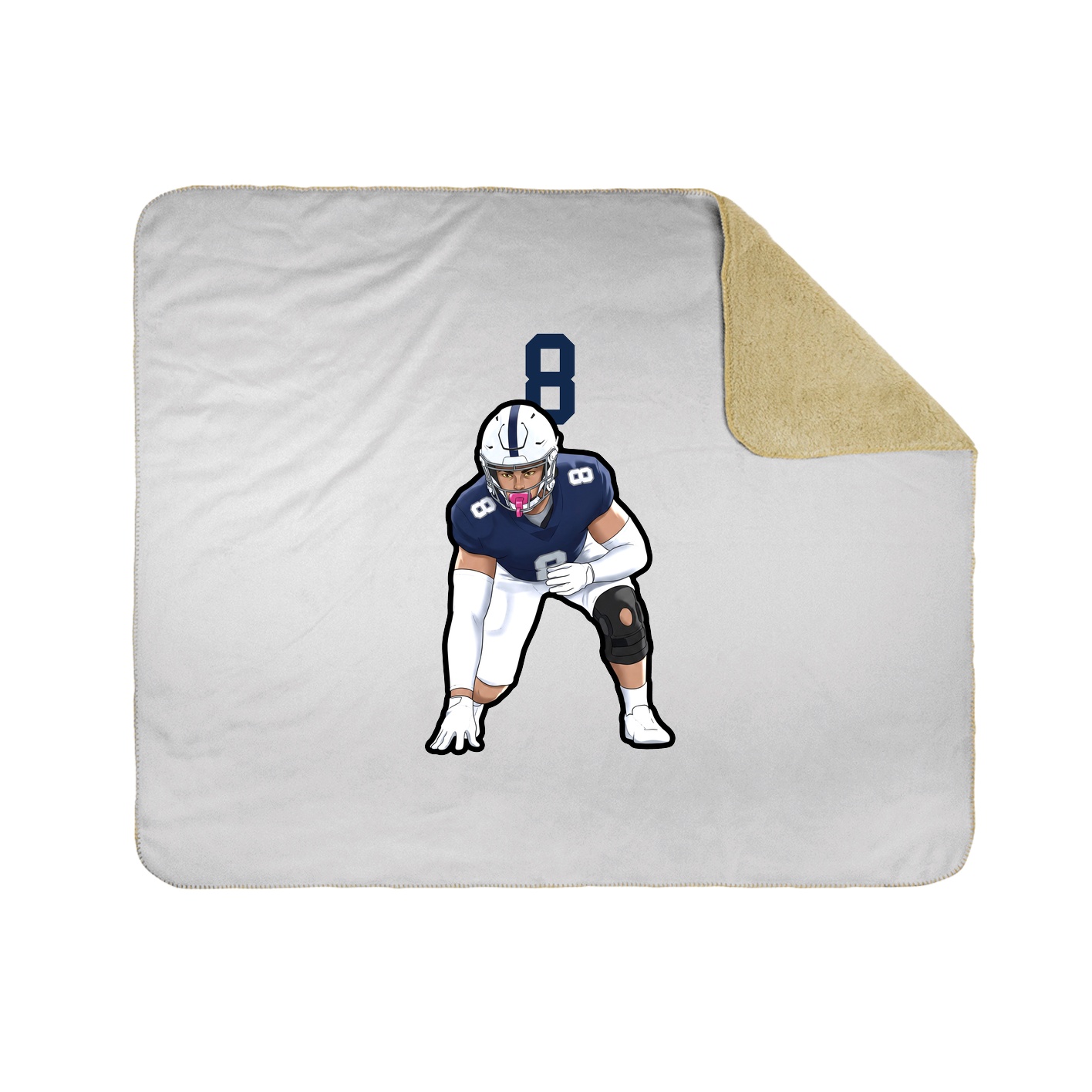 Throw Blanket — Number Top in White