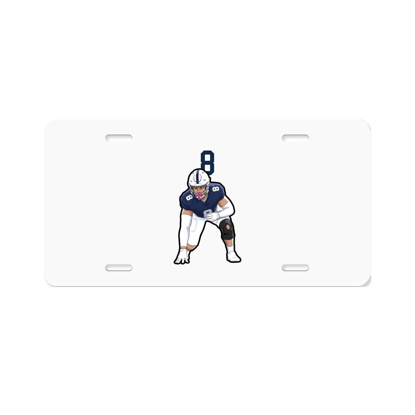 License Plate — Number Top in Classic