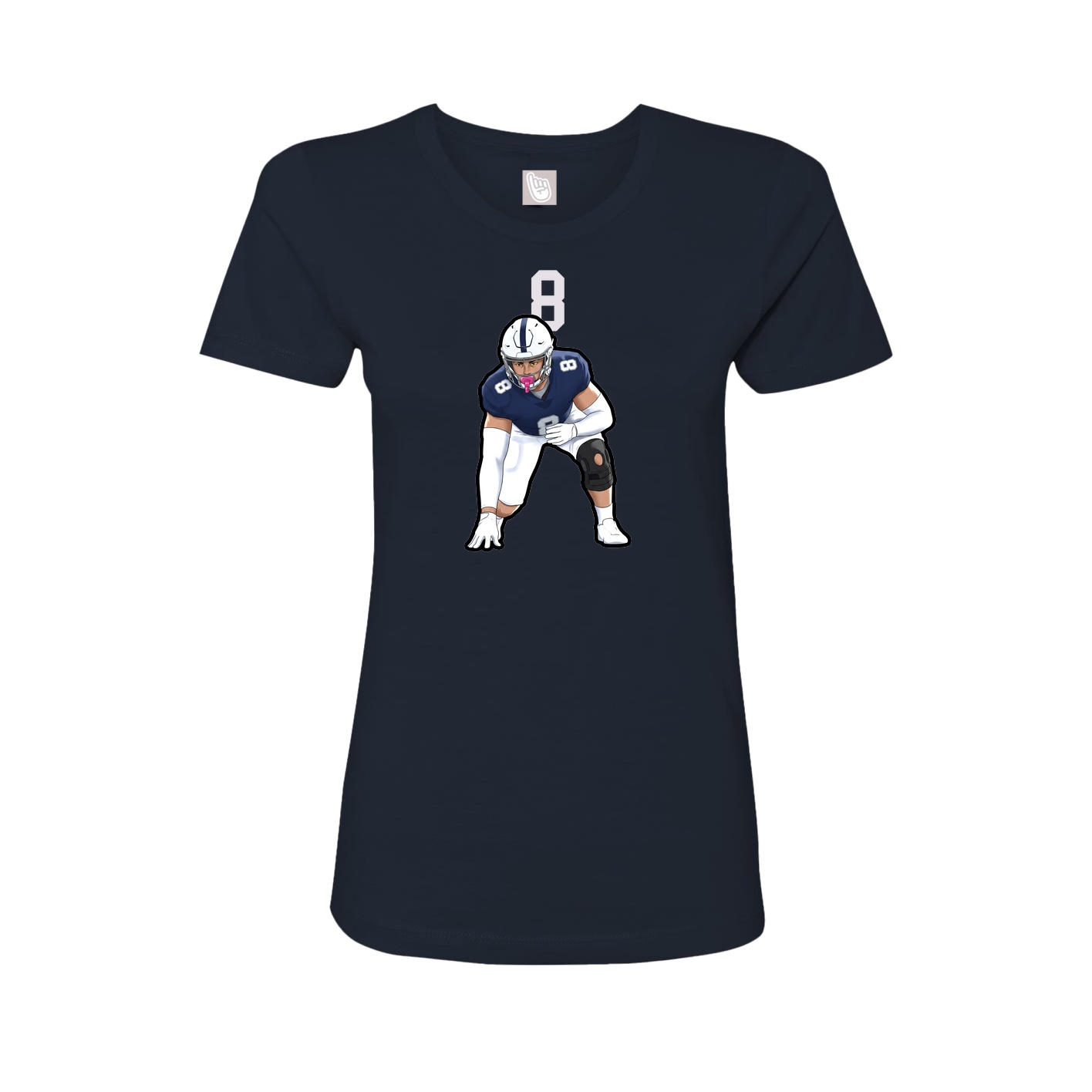 Womens Tee — Number Top in Navy