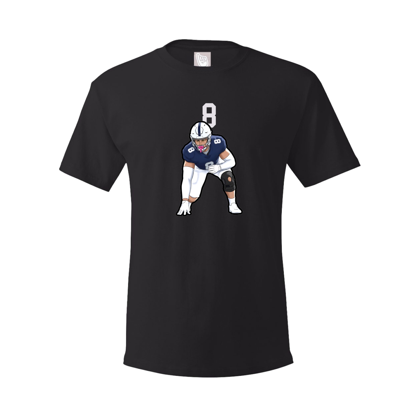 Youth Tee — Number Top in Black