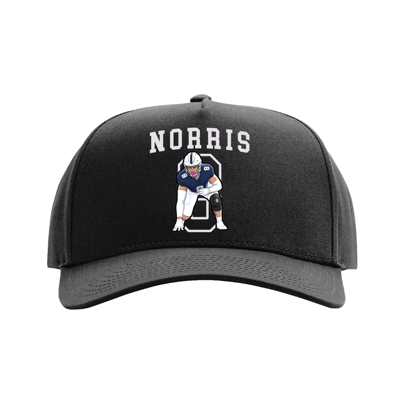 Full Fabric Five-Panel Champ Cap — Shirsey in Black