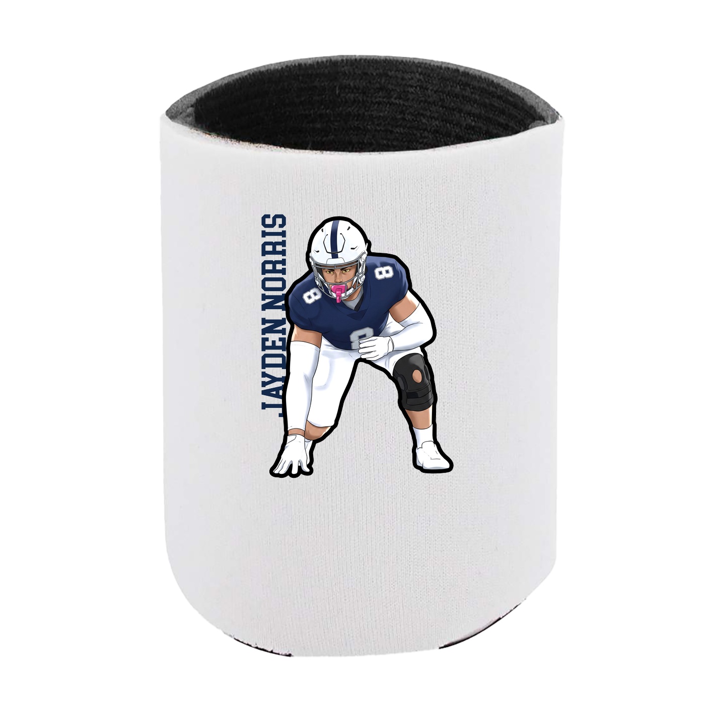 Can Holder — Name Vertical in White