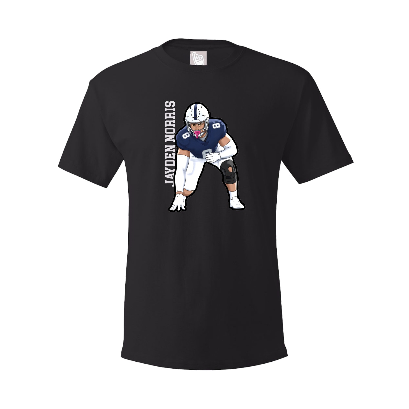 Tee — Name Vertical in Black