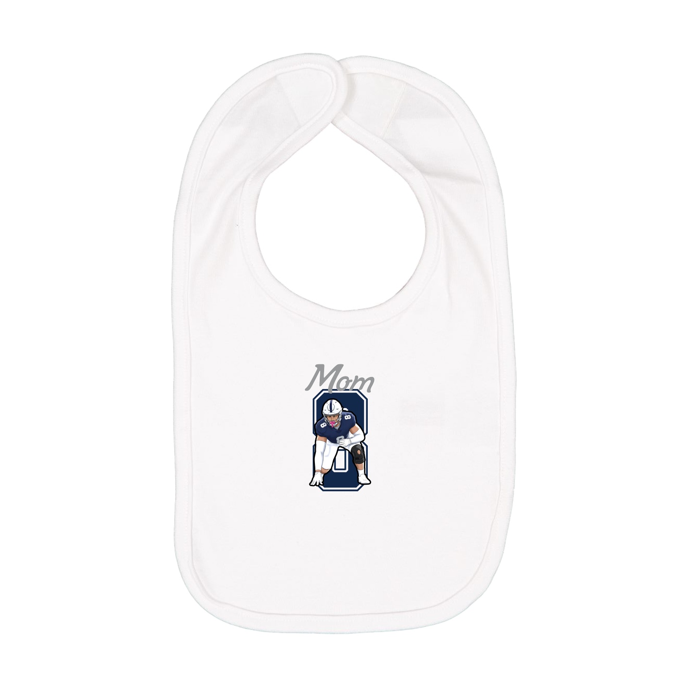 Infant Bib — Mothers Day Shirsey in White