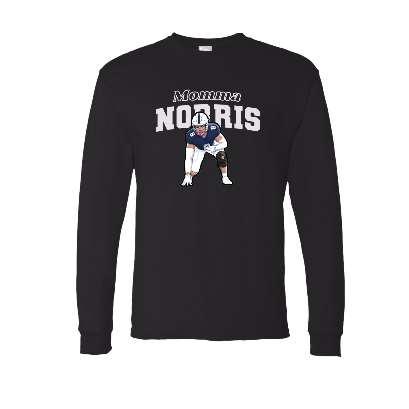 Long Sleeve Tee — Mothers Day Block in Black