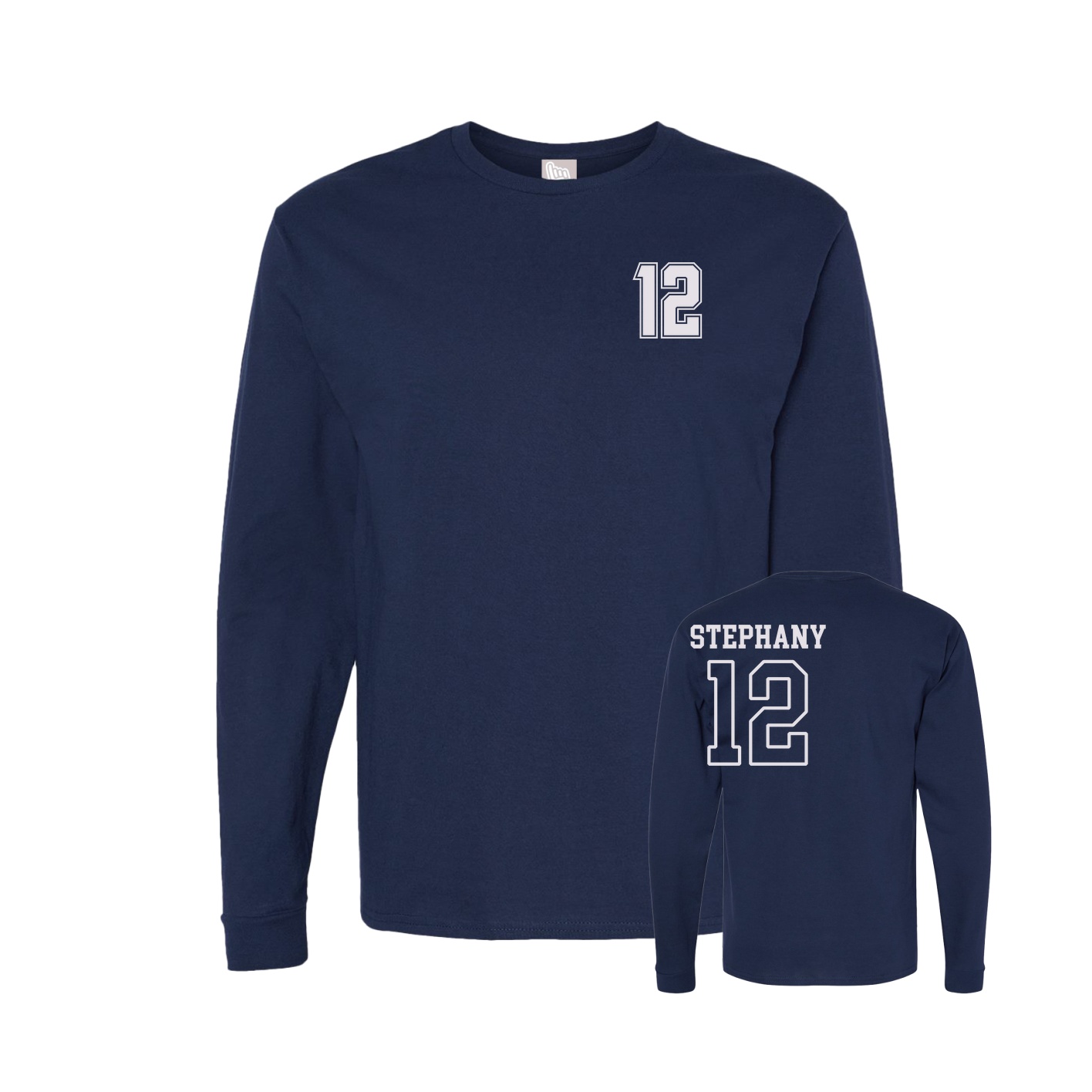 Long Sleeve Tee — Chest Back in Navy