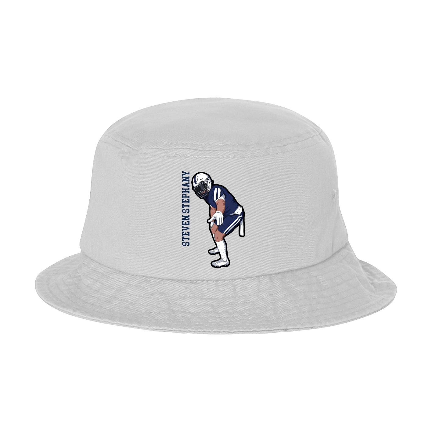 Bucket Cap — Name Vertical in White