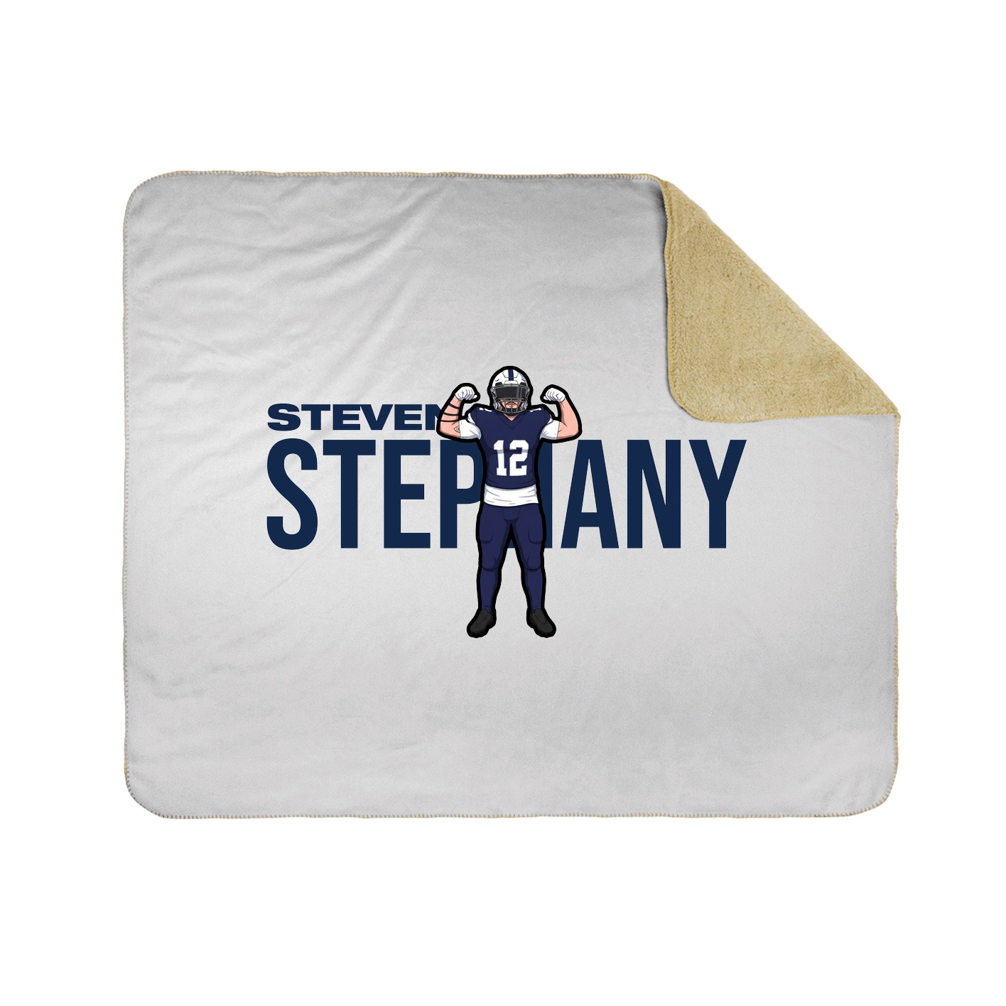 Throw Blanket — Player Name in White