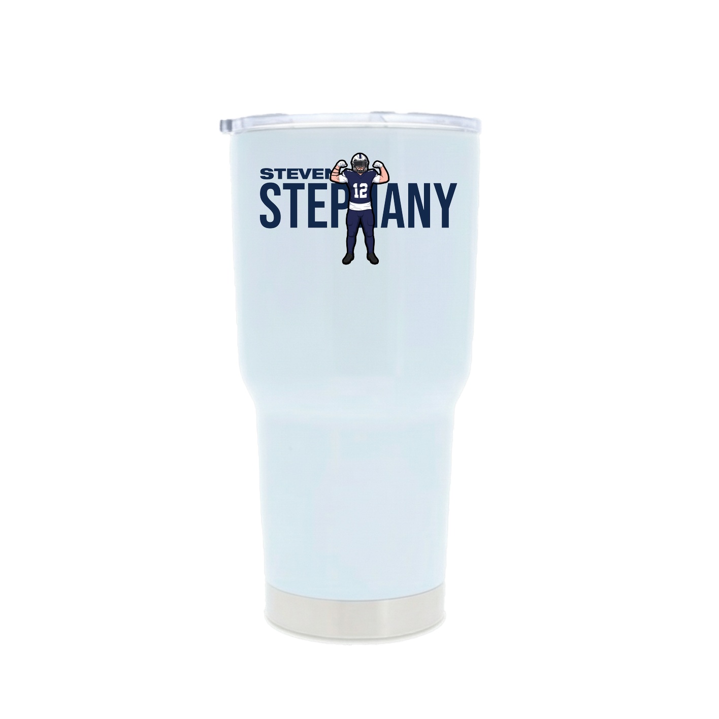 30oz Stainless Steel Tumbler — Player Name in White