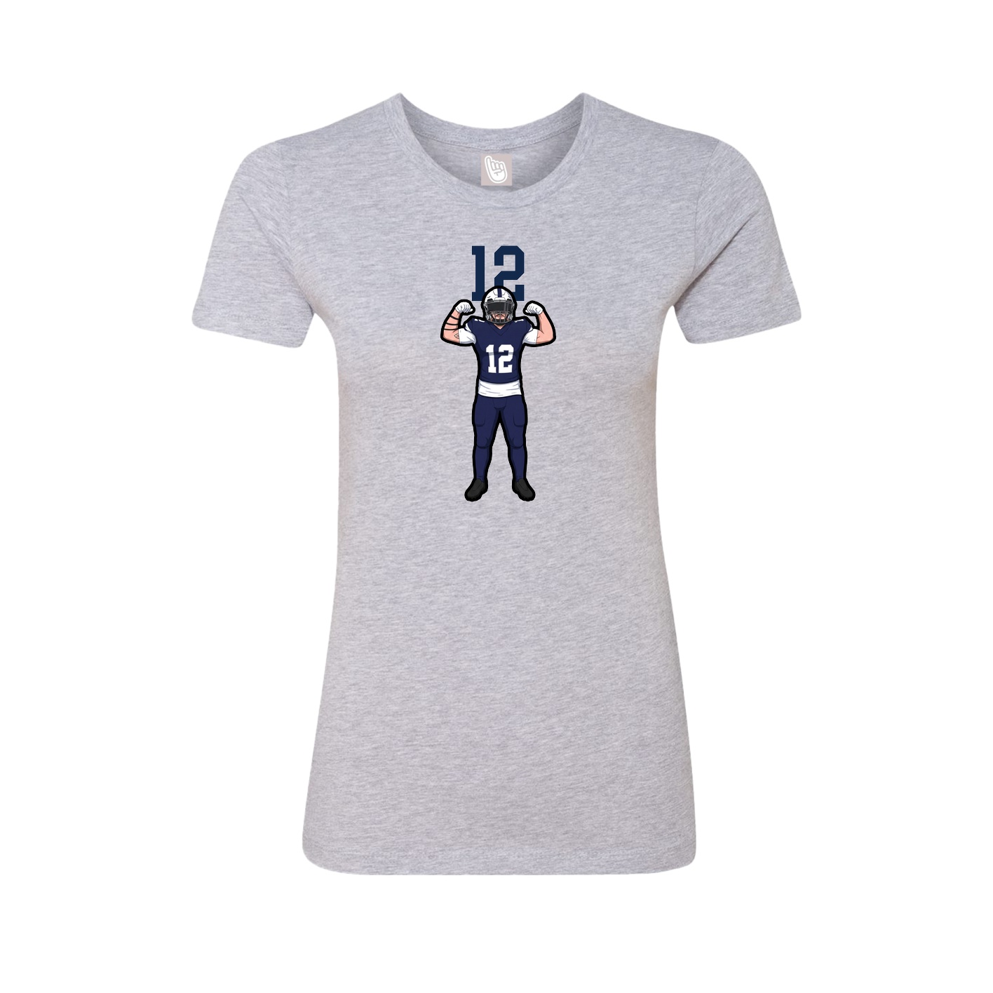 Womens Tee — Number Top in Grey