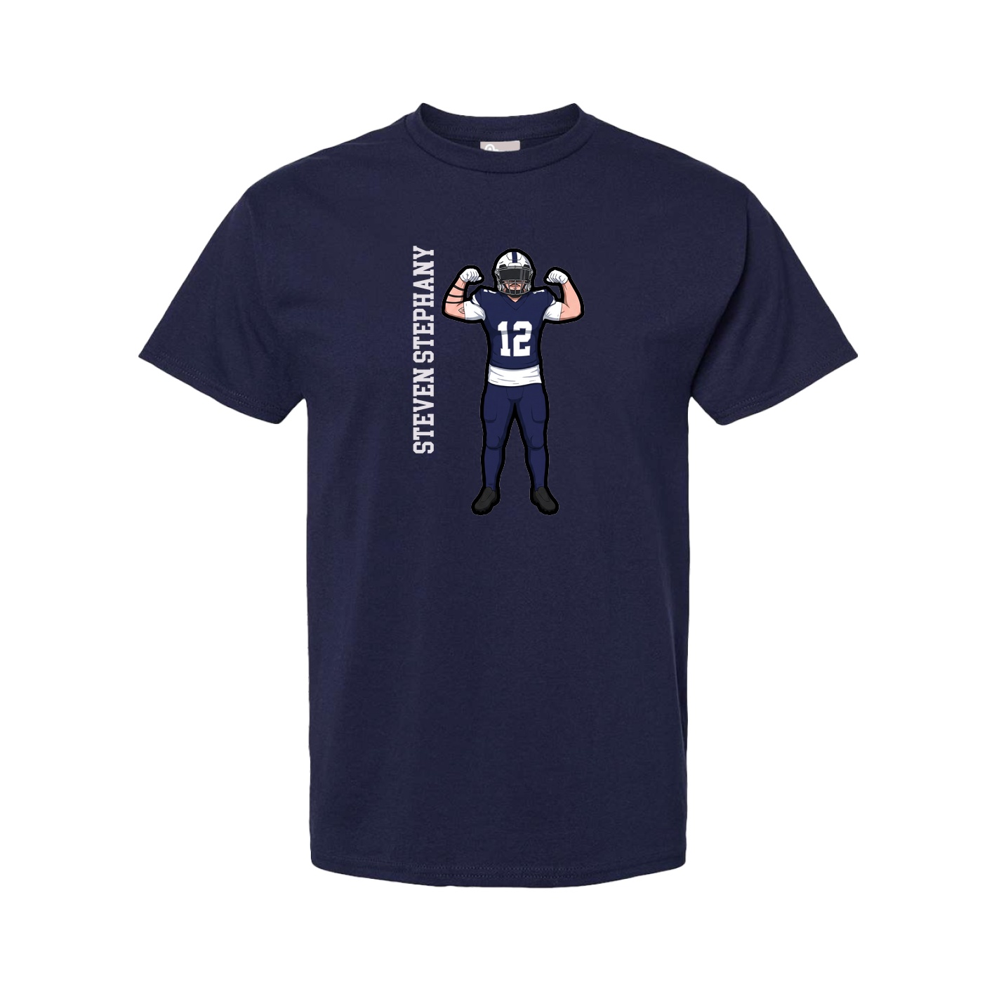 Tee — Name Vertical in Navy
