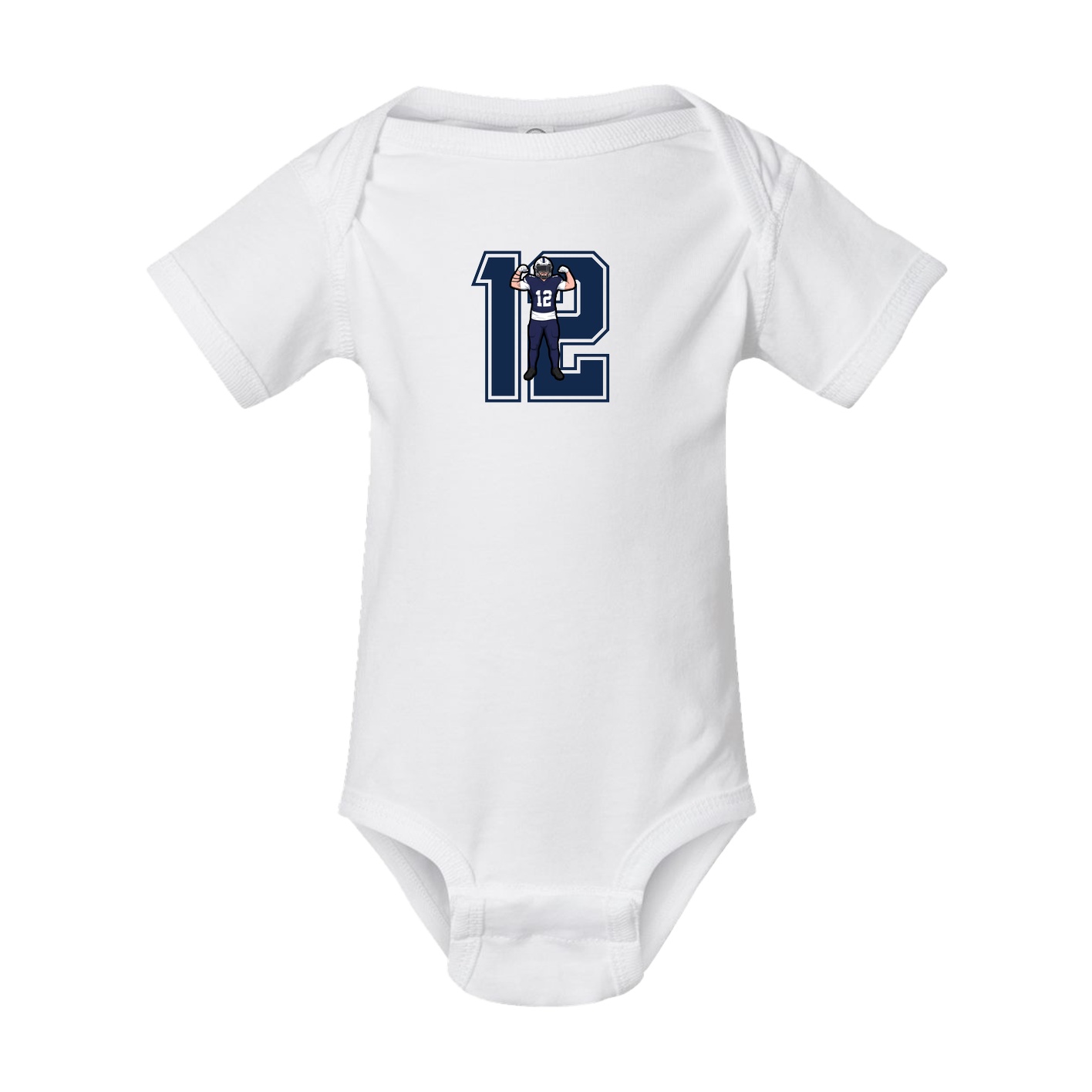 Baby Onesie — Number in White