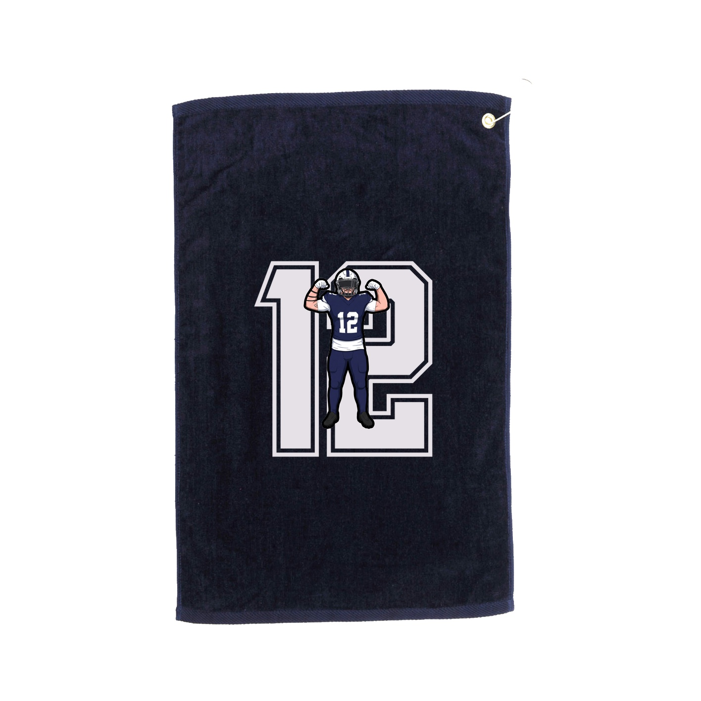 Golf Towel — Number in Navy