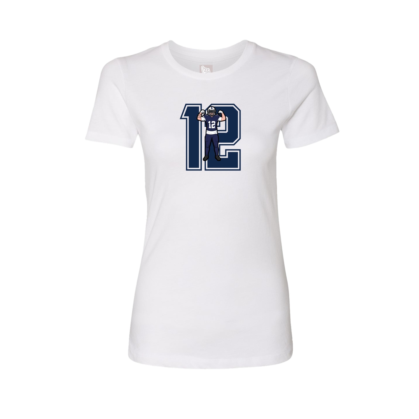 Womens Tee — Number in White