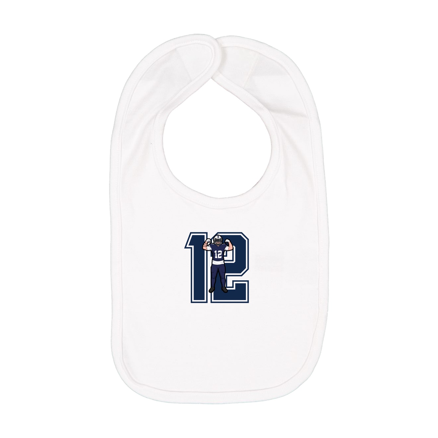 Infant Bib — Number in White